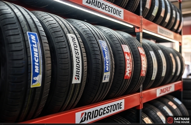 MRF CEAT Apollo tyre stock at Satnam Tyre House Dilshad Garden Delhi